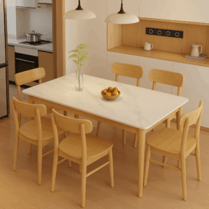 veneer marble dining table